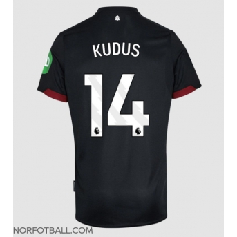 Billige Fotballdrakt West Ham United Mohammed Kudus #14 Replika Bortedrakt 2024-25 Kortermet